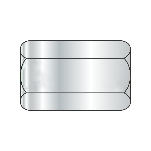 Newport Fasteners Coupling Nut, 1/4"-20, Steel, Zinc Plated, 1-1/2 in Lg, 7/16 in Hex Wd, 600 PK 219119 - main